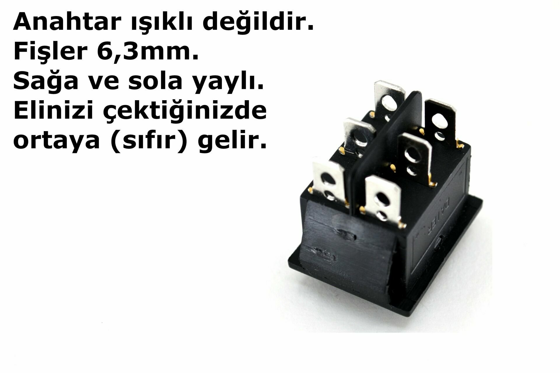 Anten Sunroof Cam Düğmesi 1-0-2 Yaylı Oklu Anahtar 12V-220V MT-ANY01