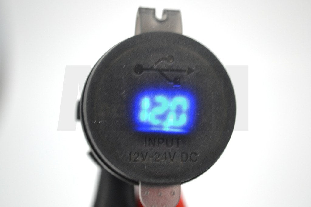 12V 24V DC USB QC3.0 Type-C PD Şarj Port Voltmetreli Yuvarlak MT-UP10
