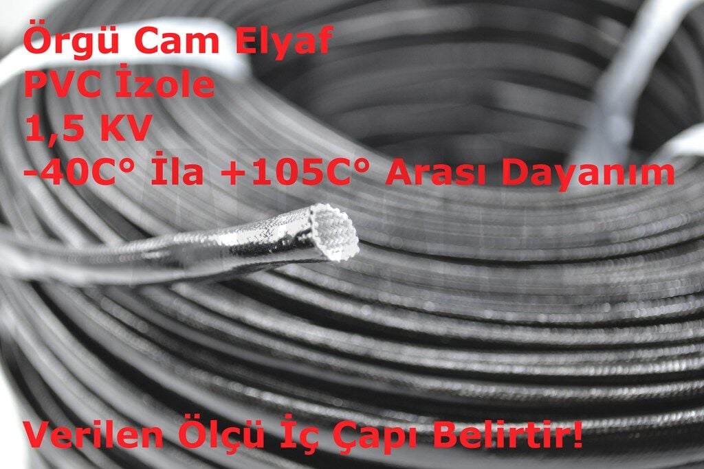 200 Metre 2mm Cam Elyaf Siyah Makaron MT-CM02S
